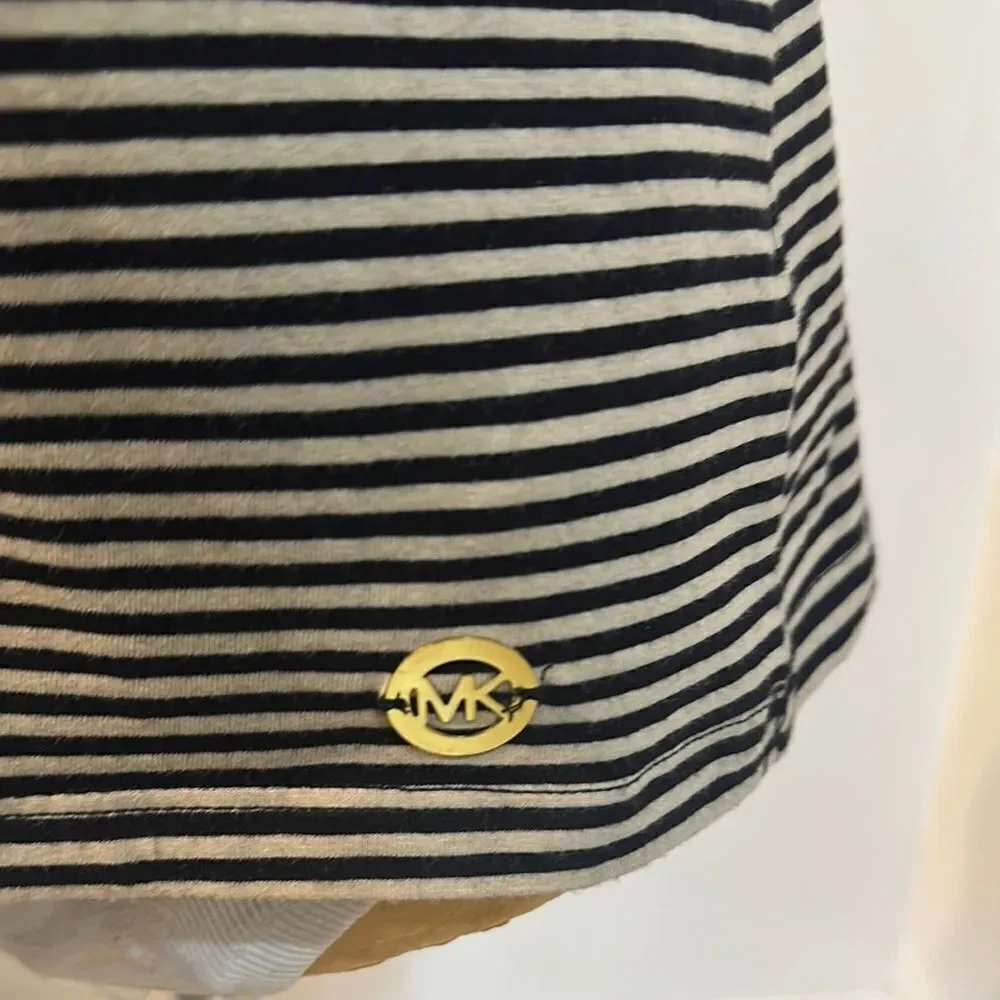 Michael Kors Striped Open Shoulder Women's Top Size XL